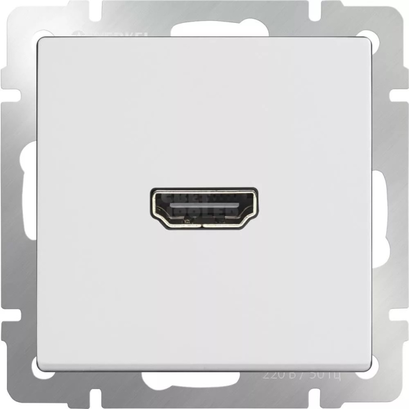 картинка Розетка 1-я HDMI СУ механизм белый Werkel от магазина Электротехника