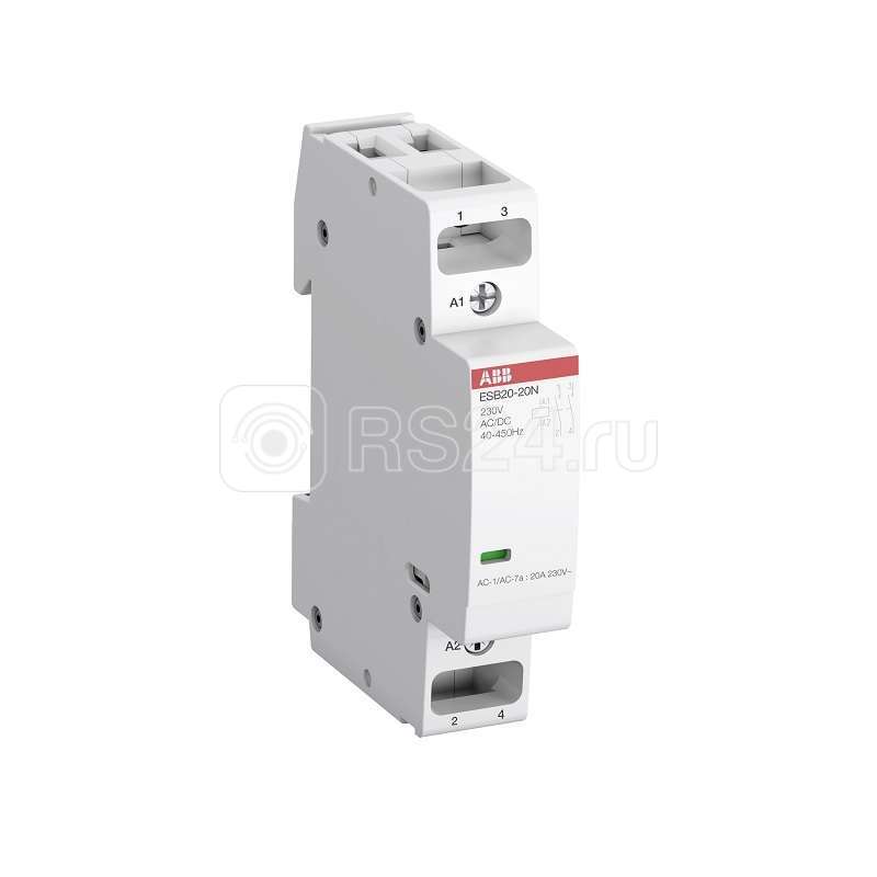 картинка Контактор ESB20-20N-06 модульный (20А АС-1 2НО) катушка 230В AC/DC ABB  от магазина Электротехника
