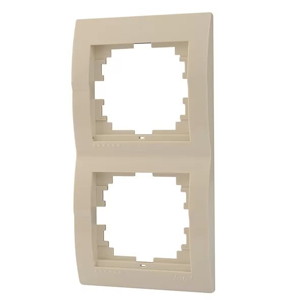 картинка Рамка 2-пост. вертикальная кремовая Mira Lezard !!! от магазина Электротехника