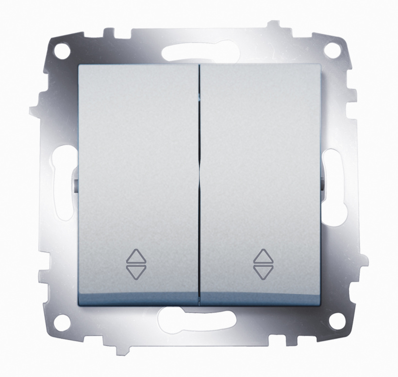 картинка Переключатель 2-кл. сх. 6  Алюминий Cosmo от магазина Электротехника