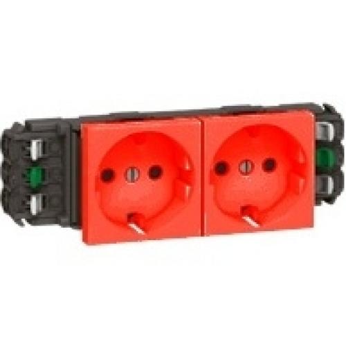 картинка Розетка 2 мод. 2P+E б/заж. Mosaic/Legrand  от магазина Электротехника