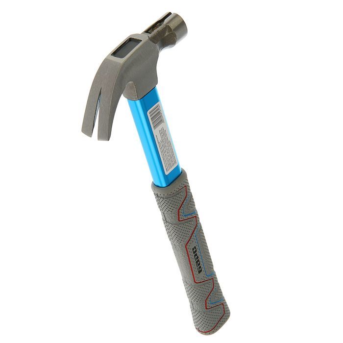 картинка Молоток-гвоздодер боек с магнитом фиберглассовая обрезиненная рукоятка 370г БАРС от магазина Электротехника