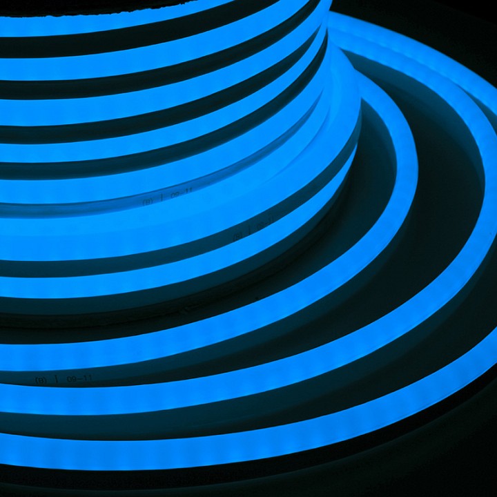картинка Гибкий Неон LED SMD, синий, 120 LED/м, бухта 50м от магазина Электротехника