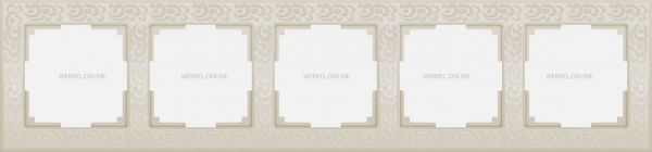 картинка Рамка 5-пост. слон. кость Flock WERKEL от магазина Электротехника