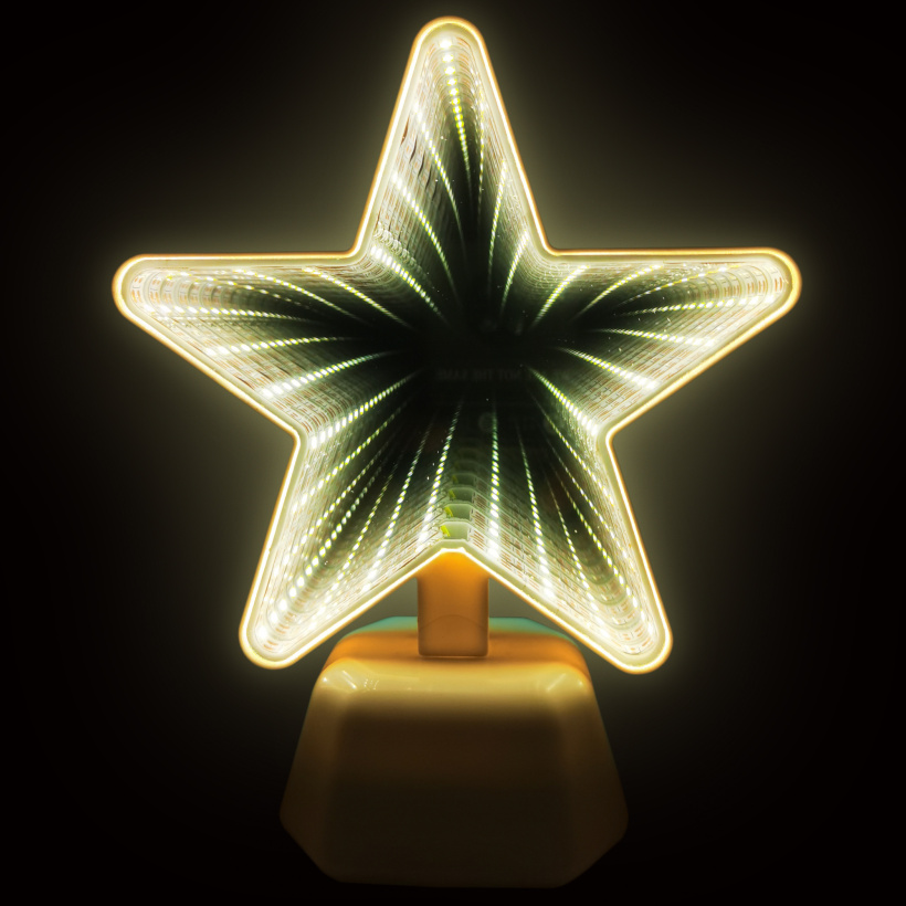 картинка Ночник LED "Звезда"желтый 3хАА 155х72х190мм Apeyron от магазина Электротехника