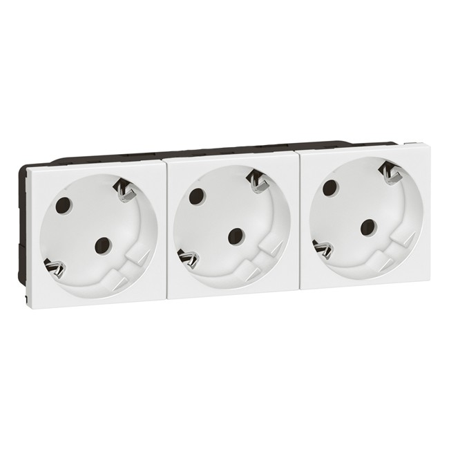 картинка Розетка 6 мод. 3х2P+E белая 45град. Mosaic/Legrand от магазина Электротехника