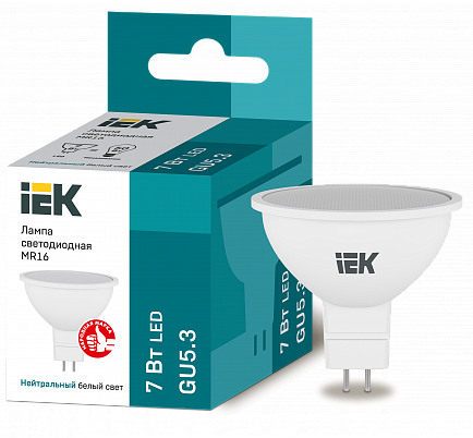 картинка Лампа LED GU5.3  7Вт (630lm) 4000К 230В IEK от магазина Электротехника