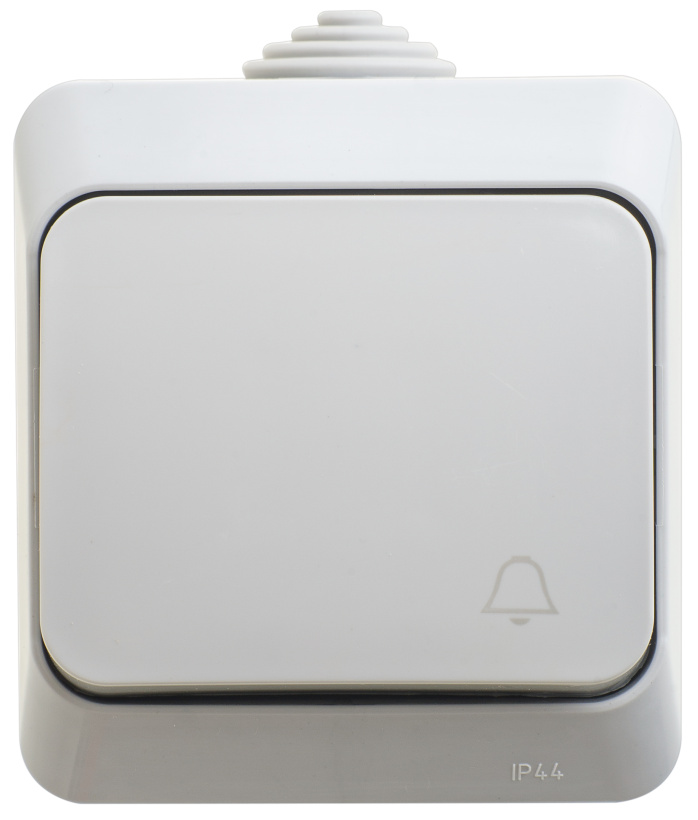 картинка Выключатель 1-кл. откр. уст. IP44 серый  ЭТЮД от магазина Электротехника