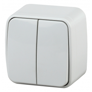 картинка Выключатель 2-кл. O/У, белый Intro Polo от магазина Электротехника