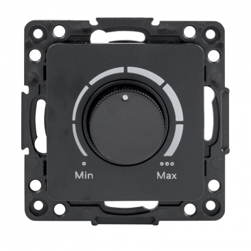 картинка Светорегулятор 600W 220В механизм черный Стокгольм от магазина Электротехника