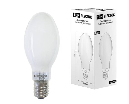 картинка Лампа ртутная ДРЛ "эллипс" 400Вт Е40 TDM от магазина Электротехника