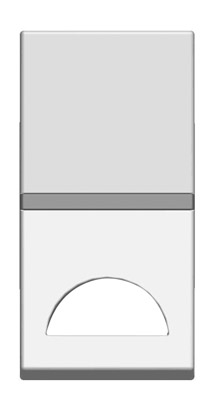 картинка Клавиша 1-я с окошком для шильдика 1 мод, белая Zenit ABB от магазина Электротехника