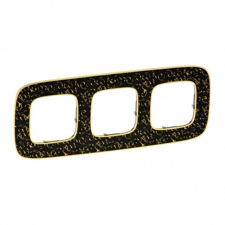 картинка Рамка 3-пост. универсальная Барокко нуар Valena ALLURE от магазина Электротехника