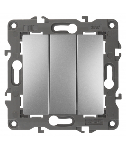 картинка Выключатель 3-кл. авт. клем алюминий Elegance Эра от магазина Электротехника