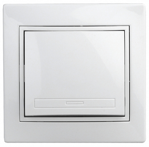 картинка Выключатель 1-кл. С/У, белый Intro Plano  от магазина Электротехника