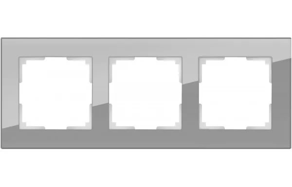 картинка Рамка 3-пост. серая (стекло) Favorit  от магазина Электротехника