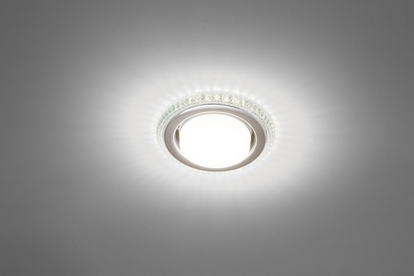 картинка Светильник GX53 встр. диодный декоративный хром Crystal LED 33 Maх Light от магазина Электротехника