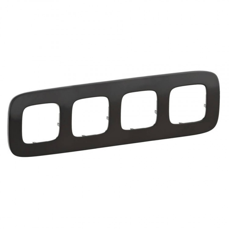 картинка Рамка 4-пост. универсальная Черная сталь Valena ALLURE от магазина Электротехника