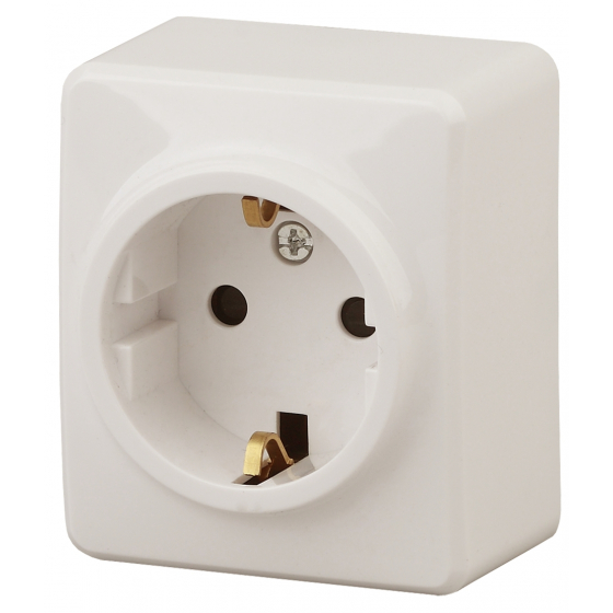 картинка Розетка 2P+E 16А-250В О/У сл. кость, Эксперт ЭРА от магазина Электротехника