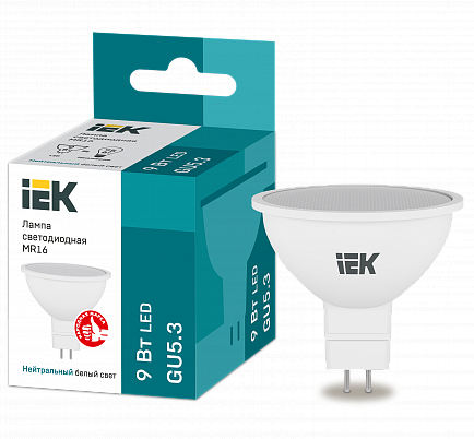 картинка Лампа LED GU5.3  9Вт (810lm) 4000К 230В IEK от магазина Электротехника