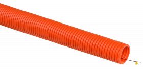 картинка Труба гофр. ПНД d16 с протяжкой оранжевая тяжелая (100м) IEK от магазина Электротехника