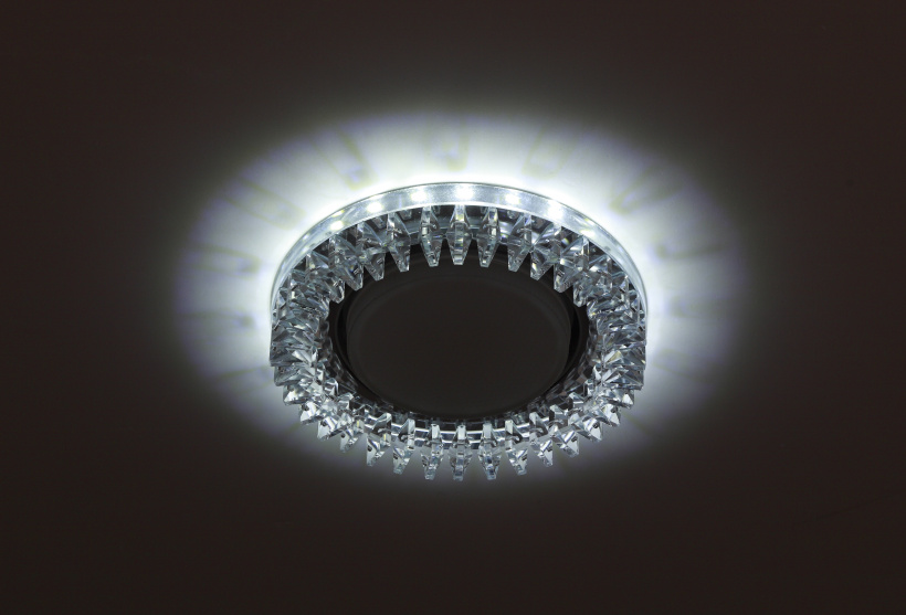 картинка Светильник GX53 встр. 13Вт с подсветкой прозрачный ЭРА !!! от магазина Электротехника