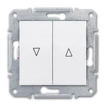 картинка Выключатель для жалюзи мех. блок. (с фиксацией) белый Sedna от магазина Электротехника