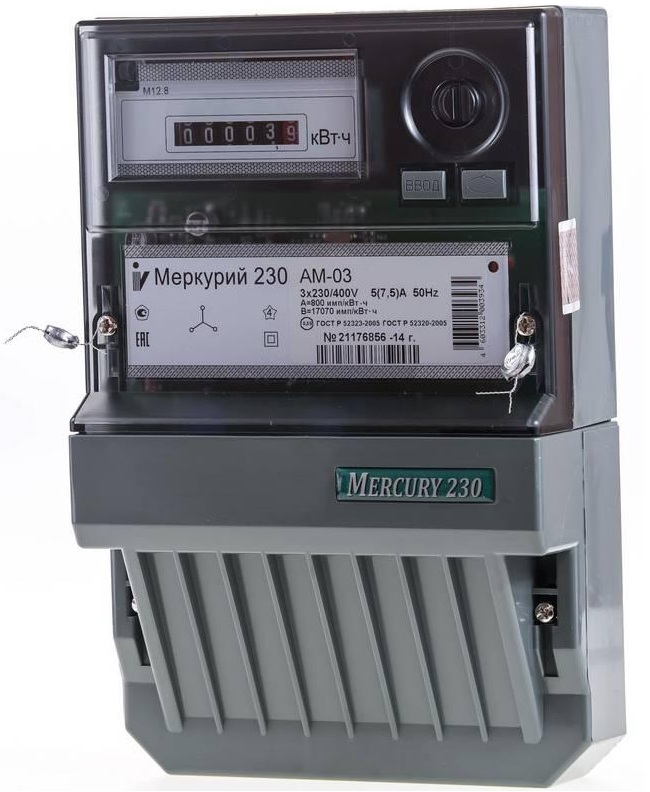 картинка Счетчик э/энергии 3-фазн. Меркурий 230АМ-03 (5-7.5А) от магазина Электротехника