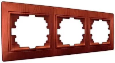 картинка Рамка 3-пост. горизонтальная, вишня Mira Lezard !!! от магазина Электротехника