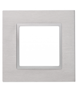 картинка Рамка 1-я металл алюминий+алюм. Elegance ЭРА !!! от магазина Электротехника