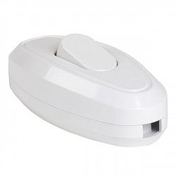 картинка Выключатель на шнур 6А 250В белый IEK от магазина Электротехника