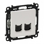 картинка Розетка 2-я RJ11 СУ механизм Белый Valena LIFE от магазина Электротехника