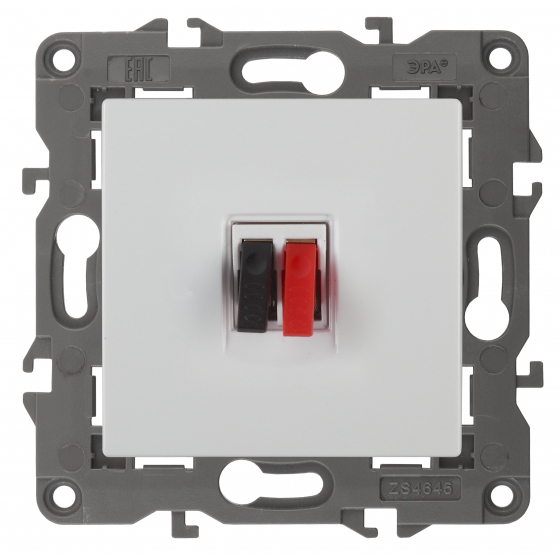 картинка Розетка 1-я аудио белая Elegance Эра от магазина Электротехника