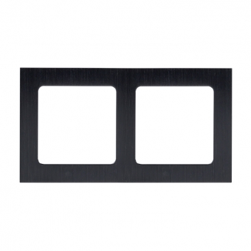 картинка Рамка 2-пост. металлическая черный Стокгольм от магазина Электротехника
