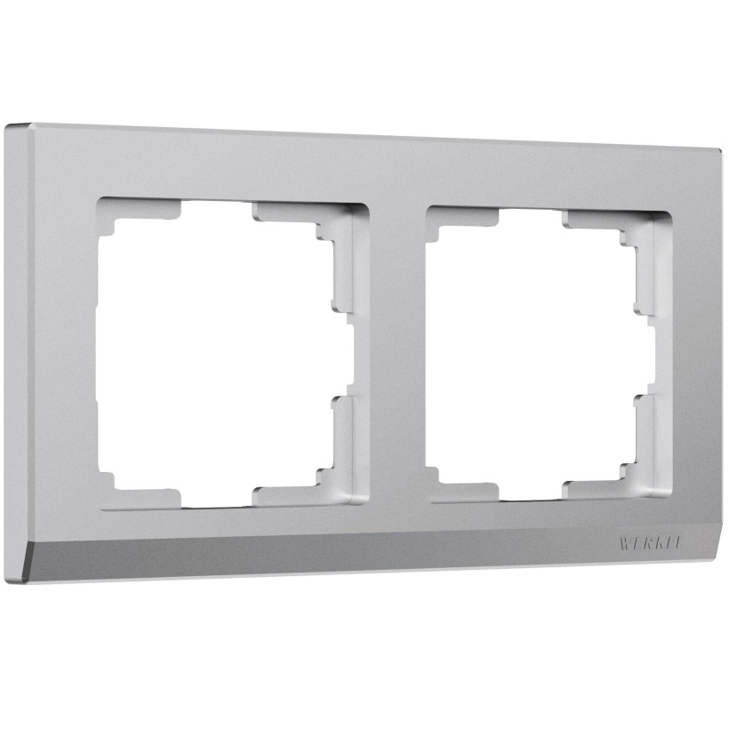 картинка Рамка 2-пост. серебряный матовый Stark от магазина Электротехника