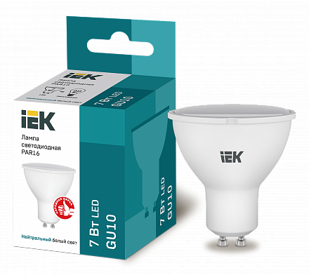 картинка Лампа LED GU10  7Вт (675lm) 4000K 220В IEK от магазина Электротехника