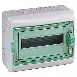 картинка Бокс настенный IP65 18М с прозр. дверью (Kaedra), 280х448х160мм, с шиной PE от магазина Электротехника