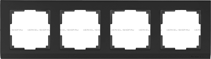 картинка Рамка 4-пост. черный Stark от магазина Электротехника