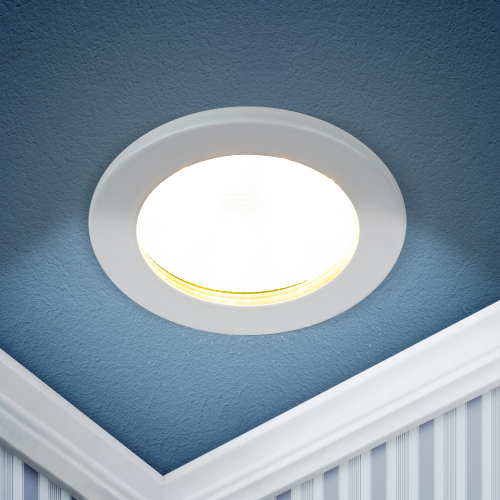 картинка Светильник 15Вт GX53 встраиваемый влагозащищенный белый ЭРА от магазина Электротехника