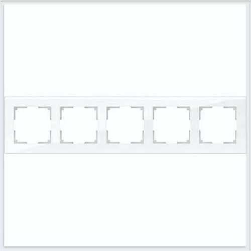 картинка Рамка 5-пост. белая (стекло) Favorit  от магазина Электротехника