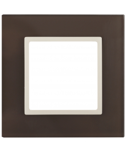 картинка Рамка 1-я стекло мокко+сл. кость Elegance ЭРА !!! от магазина Электротехника