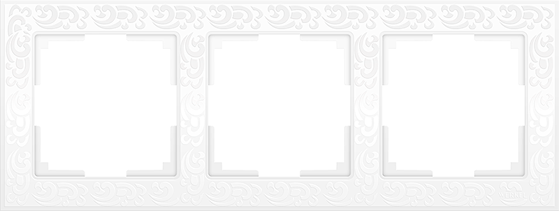 картинка Рамка 3-пост. белая матовая (стекло) Favorit  от магазина Электротехника