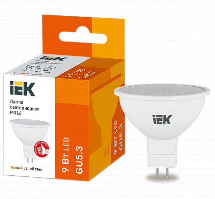картинка Лампа LED GU5.3  9Вт (810lm) 3000К 230В IEK от магазина Электротехника