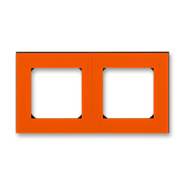 картинка Рамка 2-пост. оранжевый/дымчатый чёрный LEVIT от магазина Электротехника