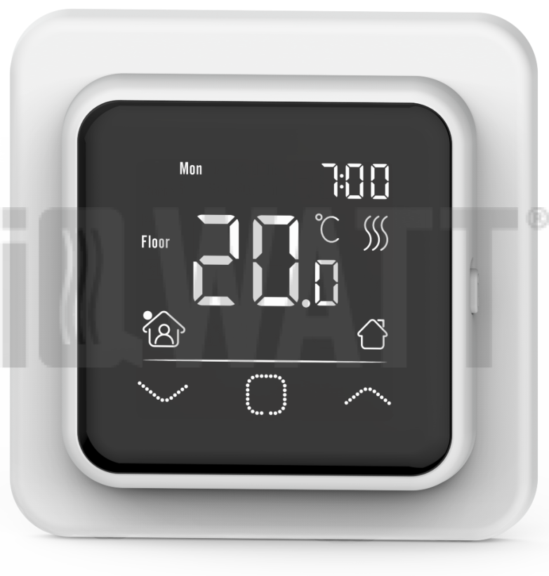 картинка Электронный программируемый термостат  IQ THERMOSTAT SMART HEAT белый (с сенсорным дисплеем) от магазина Электротехника