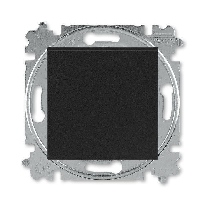 картинка Выключатель 1-кл. 10А СУ механизм антрацит/дымчатый чёрный LEVIT от магазина Электротехника