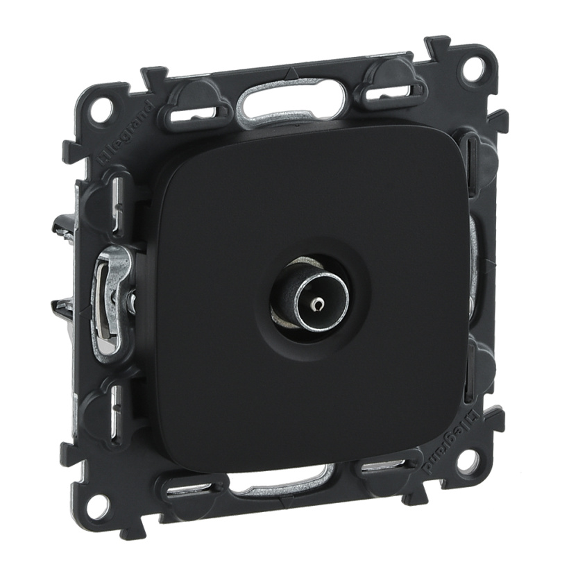 картинка Розетка 1-я TV СУ механизм Антрацит Valena Allure от магазина Электротехника