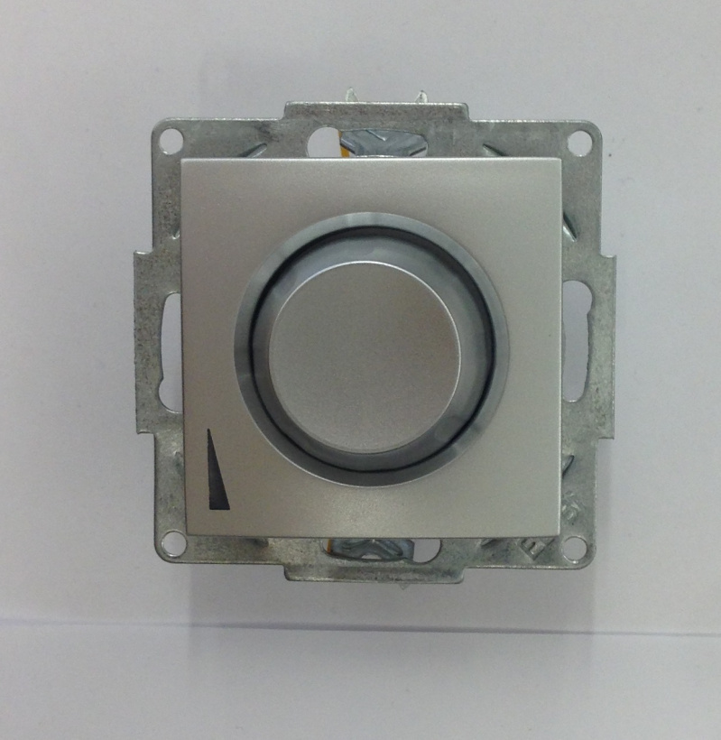 картинка Диммер поворотный 500 Вт с подсв.  Алюминий Cosmo от магазина Электротехника