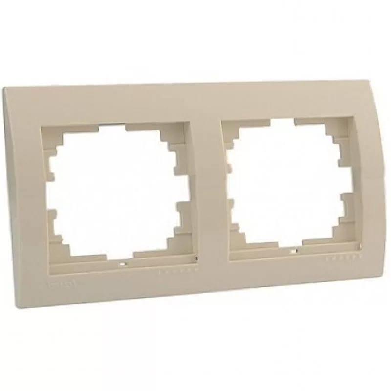 картинка Рамка 2-пост. горизонтальная кремовый Mira Lezard от магазина Электротехника