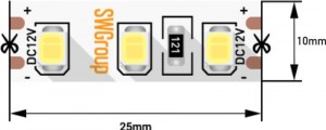 картинка Лента LED 5054 14,4W/m 60Led 3000K 12V IP20 10мм/5м SWG от магазина Электротехника